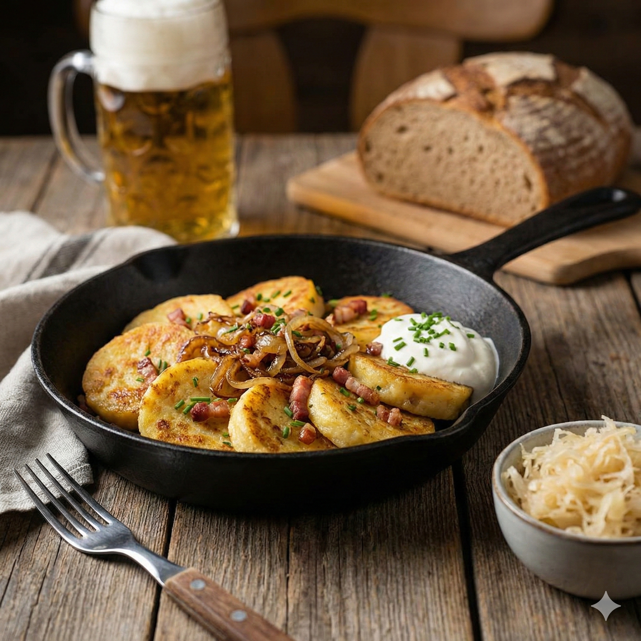 Geröstete Knödel